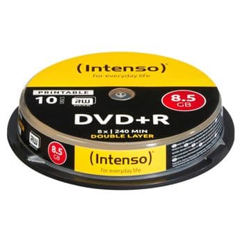 Foto: 1x10 Intenso DVD+R 8,5GB 8x Speed, Double Layer printable