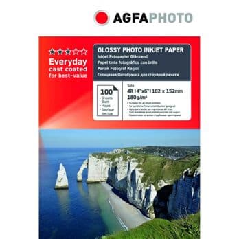 Foto: AgfaPhoto Everyday Photo Inkjet Paper Glossy 180 g 10x15 100 Bl.