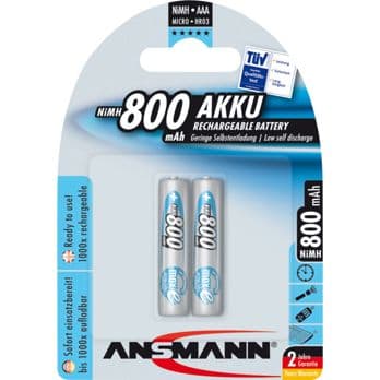 Foto: 1x2 Ansmann maxE NiMH Akku Micro AAA 800 mAh        5030982