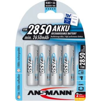 Foto: 1x4 Ansmann NiMH Akku 2850 Mignon AA 2650 mAh