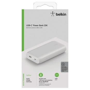 Foto: Belkin Power Bank 30W 20.000mAh Power Delivery, weiß  BPB002btWT