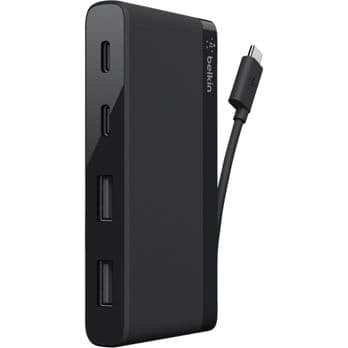 Foto: Belkin Travel Hub USB-C 4-Port schwarz              F4U090btBLK