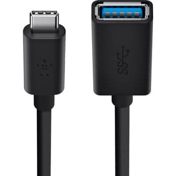 Foto: Belkin USB 3.0 Buchse 5GBit/s USB-C auf USB-A 14 cm schwarz