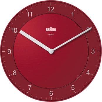 Foto: Braun BC 06 R Quarzwanduhr analog rot