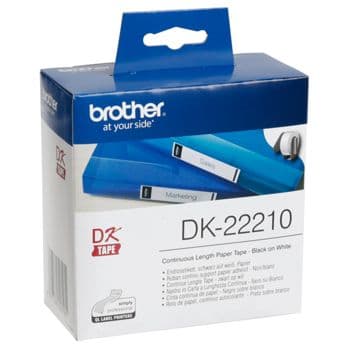 Foto: Brother Endlosetiketten Papier weiß, 30,48 m x 29 mm   DK-22210