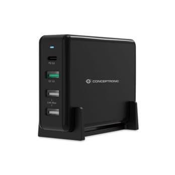 Foto: Conceptronic OZUL01B 4-Port 65W USB-PD Ladegerät