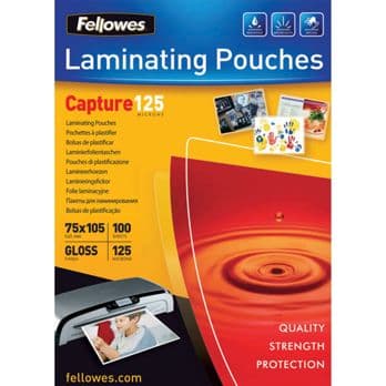 Foto: Fellowes Laminierfolie 75x105 mm 125 mic glänzend