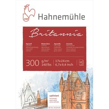 Foto: Hahnemühle Aquarellblock 12 Bl. Britannia satiniert 17x24cm 300g