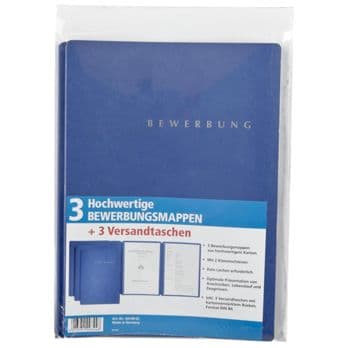 Foto: Pagna Bewerbungsset blau Inkl. 3 Versandtaschen, neutral