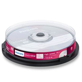 Foto: 1x10 Philips DVD+RW 4,7GB 4x SP