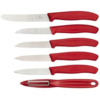 Foto: Victorinox Swiss Classic Gemüsemesser-Set 6 tlg. rot