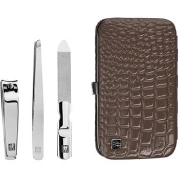 Foto: Zwilling CLASSIC INOX Kroko Rahmen-Etui, braun, 3-tlg.