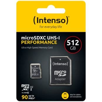 Foto: Intenso microSDXC          512GB Class 10 UHS-I U1 Performance