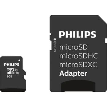 Foto: Philips MicroSDHC Card       8GB Class 10 UHS-I U1 incl. Adapter