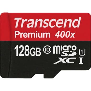 Foto: Transcend microSDXC        128GB Class 10 UHS-I 400x + SD Adapter