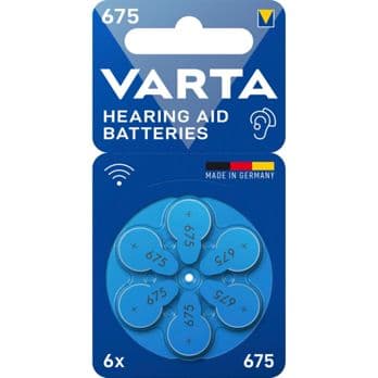 Foto: 1x6 Varta Hearing Aid Batter.675 Hörgeräte Batterien  24600101416