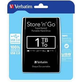 Foto: Verbatim Store n Go 2,5"     1TB USB 3.0 schwarz            53023