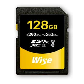 Foto: Wise SDXC UHS-II V90       128GB R:290MBs / W:260MBs   WI-SD-N128