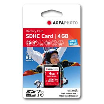 Foto: AgfaPhoto SDHC Karte         4GB High Speed Class 10 UHS I U1 V10