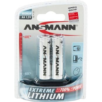 Foto: 1x2 Ansmann Lithium Mignon AA LR 6 Extreme