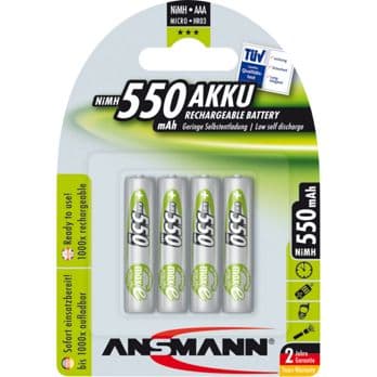 Foto: 1x4 Ansmann maxE NiMH Akku Micro AAA 550 mAh        5030772