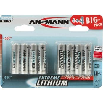 Foto: 4+4 Ansmann Extreme Lithium AA Mignon LR 6 Big Pack