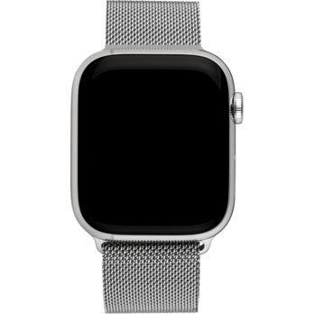 Foto: Apple Watch 9 Cell 45mm Edelst. Silber Milanese Loop