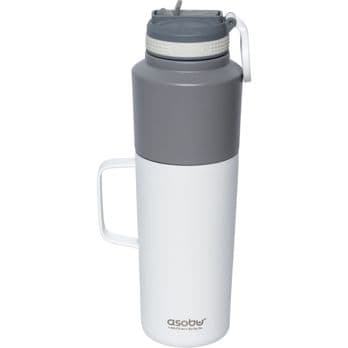 Foto: Asobu Twin Pack Bottle with Mug Weiss, 0.9 L + 0.6 L