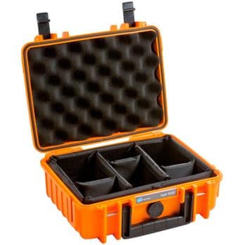 Foto: B&W Outdoor Case 1000 orange mit Facheinteilung