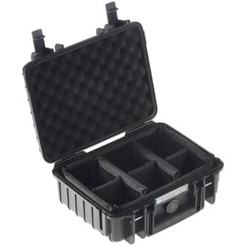 Foto: B&W Outdoor Case Type 1000 schwarz mit Facheinteilung