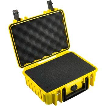 Foto: B&W Outdoor Case Type 1000 gelb mit Schaumstoff Inlay