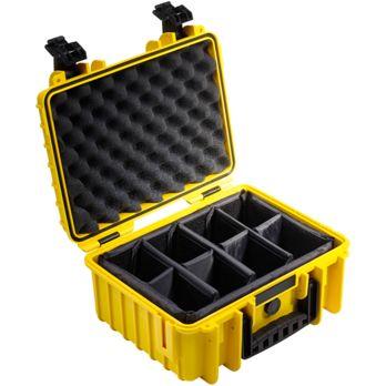 Foto: B&W Outdoor Case Type 3000 gelb mit Facheinteilung