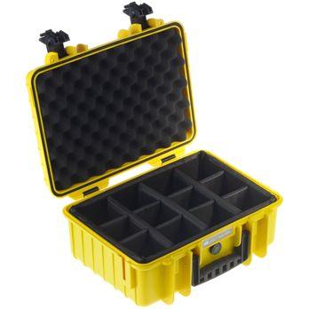 Foto: B&W Outdoor Case Type 4000 gelb mit Facheinteilung