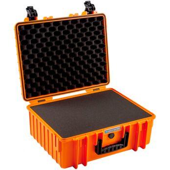 Foto: B&W Outdoor Case Type 6000 orange  mit Schaumstoff Inlay