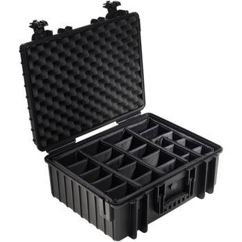 Foto: B&W Outdoor Case Type 6000 schwarz mit Facheinteilung