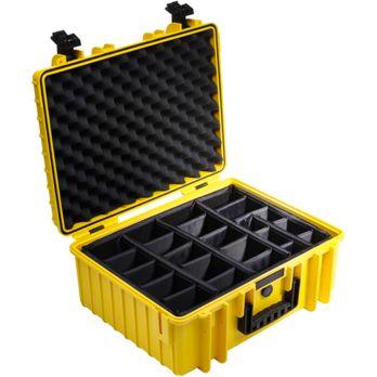 Foto: B&W Outdoor Case Type 6000 gelb mit Facheinteilung