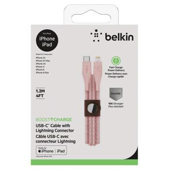 Foto: Belkin DuraTek Plus Lightning / USB-C, 1,2m, pink, mfi zert.