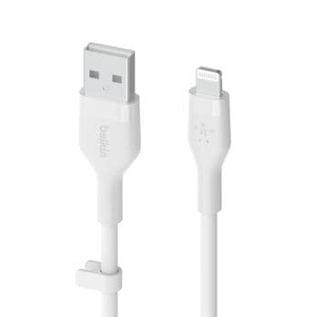 Foto: Belkin Flex Lightning/USB-A 3m mfi zert., weiß     CAA008bt3MWH