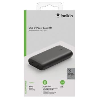 Foto: Belkin Power Bank 30W 20.000mAh Power Delivery, schw. BPB002btBK