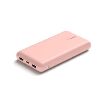 Foto: Belkin Powerbank 20.000mAh rosa 15W+USB-A/C Kab. 15cm BPB012btRG