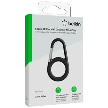 Foto: Belkin Secure Holder Karabiner Apple AirTag, schwarz MSC008btBK