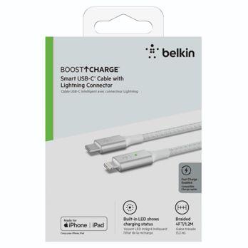 Foto: Belkin Smart LED Kabel weiß 1,2m USB-C / Lightning   CAA006bt04WH