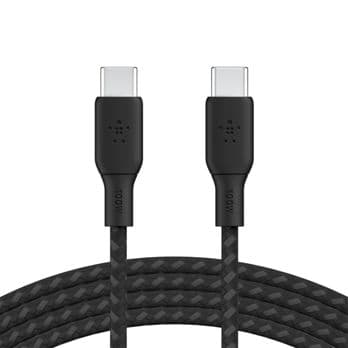 Foto: Belkin geflochtenes USB-C/USB-C Kabel 100W 2m schw. CAB014bt2MBK