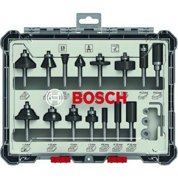 Foto: Bosch 15 tlg Mixed Fräser Set 6mm Schaft