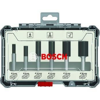 Foto: Bosch 6 tlg Nutfräser Set 6mm Schaft