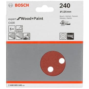 Foto: Bosch Schleifblatt C 430 D125MM Holz Körnung 240 5 St.