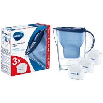 Foto: Brita Starterpaket Marella blau inkl. 3 Maxtra