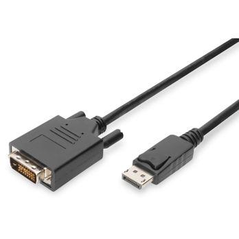 Foto: DIGITUS DisplayPort Adapterkabel DP - DVI (24+1) St/St 1m schwarz