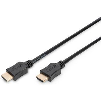 Foto: DIGITUS HDMI HighSpeed Ethernet HDMI, 10m, HDMI 1.3, gold, sw