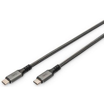 Foto: DIGITUS USB 4.0 Typ-C Kabel 1m AL-Geh. PP braid 8K/60Hz PD3.0